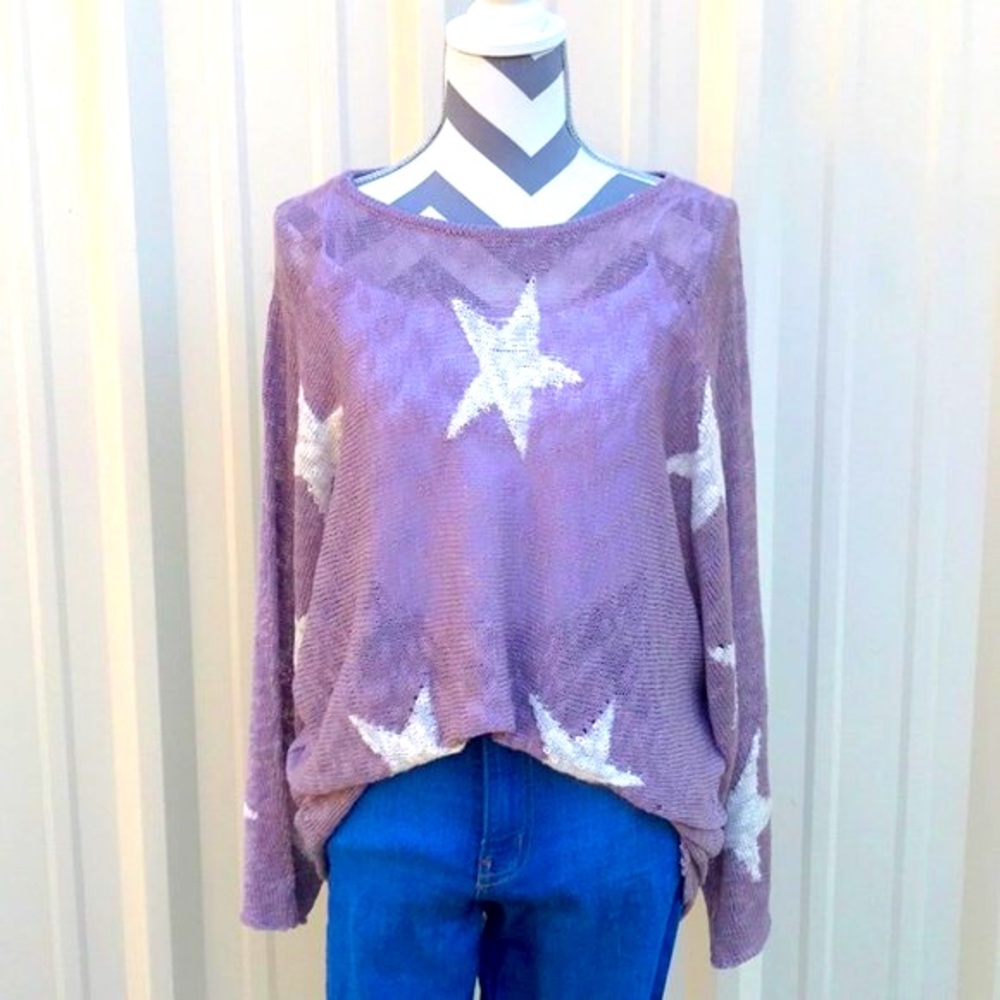 Dolman oversized star sweater - Picture 7 of 9